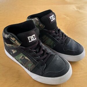 DC Black and Camouflage High-Top Sneakers